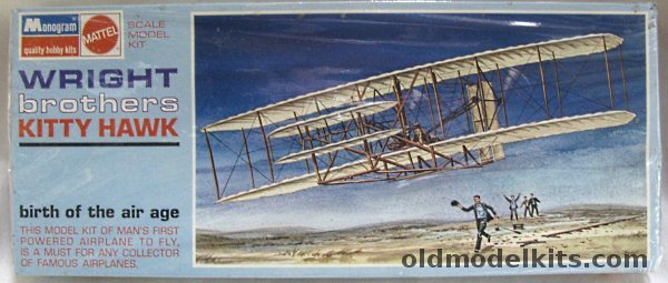 Monogram 1/40 Wright Brothers Flyer I Kitty Hawk - Blue Box Issue, 6824 plastic model kit